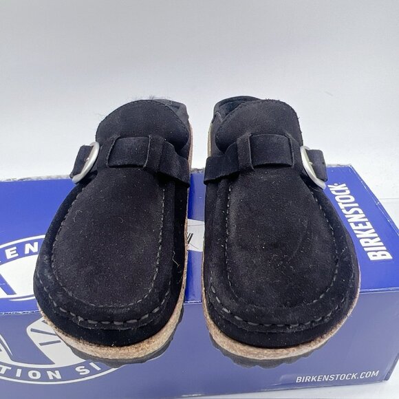 Birkenstock Buckley Shearling Clogs Flat Black Suede EU 37 Women US 6- 6.5 - Picture 4 of 12